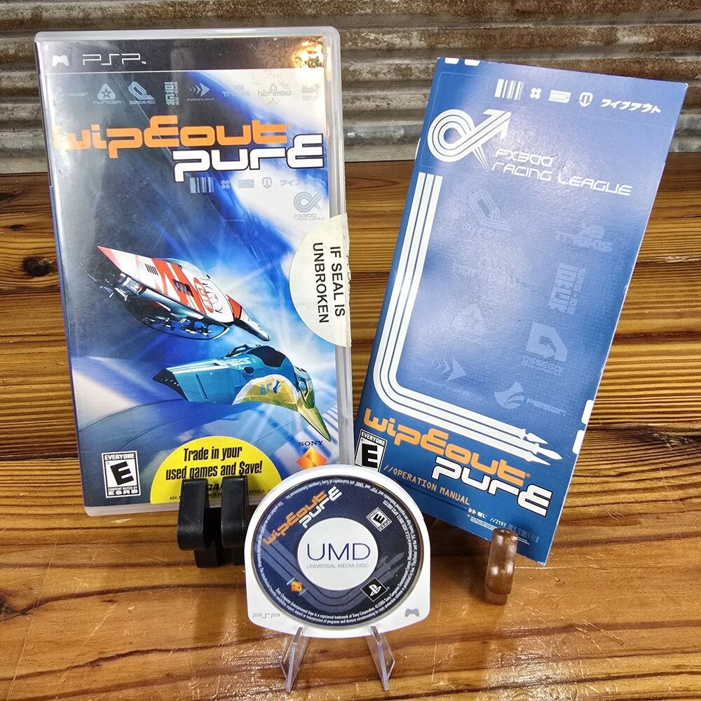 Wipeout Pure Sony PSP - Complete CIB Tested Authentic -Minty Disc